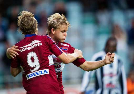  Johan Hedman, Örgryte, gör matchens enda mål, jubel