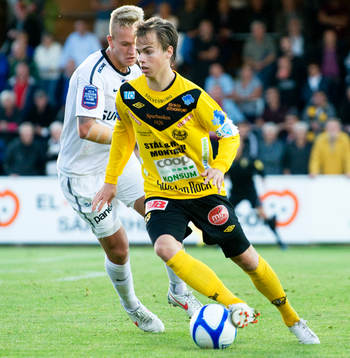  Andreas Blomqvist, Mjällby, dribbling, bollkontroll