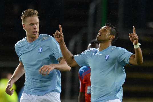  Wilton Figueiredo, Malmö jublar efter sitt 1-1