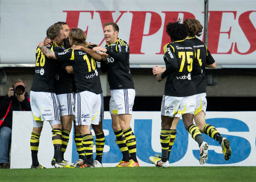  Nicklas Backman, AIK, gör 0-1, jubel