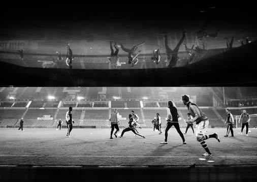  AIK tränar på Philips Arena i Eindhoven inför morgondagens match mot PSV Eindhoven.