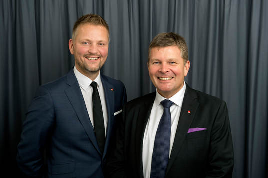 Svenska Spels vd Lennart Käll och varumarknadschef Johan