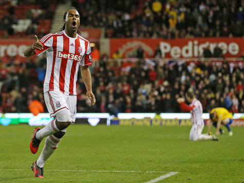  Football - Stoke City v Southampton - Barclays Premier League  - The Britannia Stadium - 29/12/12 Cameron Jerome celebrates