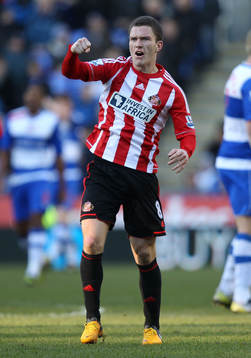 l - Reading v Sunderland - Barclays Premier League  - The Madejski Stadium - 2/2/13 Craig Gardner celebrates scoring the first goal for Sunderland from the penalty spot