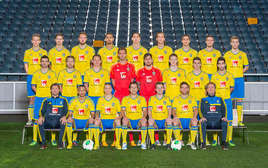 Lagbild. Bak fr.v. Pontus Wernbloom, Mikael Lustig, Andreas