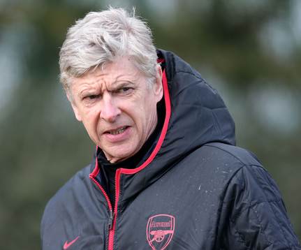 l - Arsenal Training - Arsenal Training Ground - 18/2/13 Arsenal manager Arsene Wenger
