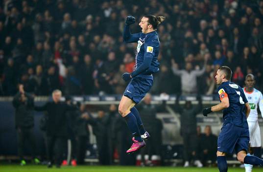  Joie Zlatan IBRAHIMOVIC - 27.02.2013 - Paris Saint Germain / Marseille - 1/8Finale Coupe de France