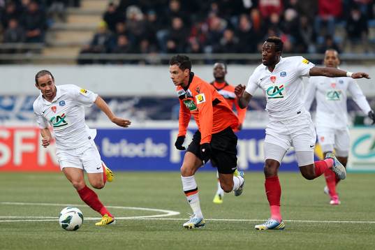  Jeremie ALIADIERE / Bruno GROUGI / Larsen TOURE - 27.02.2013 - Lorient / Brest - 1/8 deFinale de Coupe de France 2013