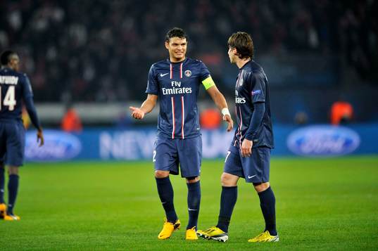 Thiago SILVA / Maxwell SCHERRER  - 06.03.2013 - Paris Saint Germain / Valence - 1/8Finale retour Champions League