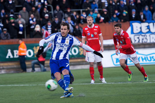  Tobias Hysén, IFK Göteborg, bränner en straff i slutsekunderna