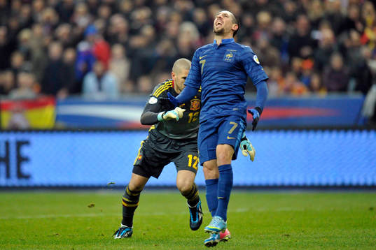 Deception de Franck RIBERY  - 26.03.2013 - France / Espagne