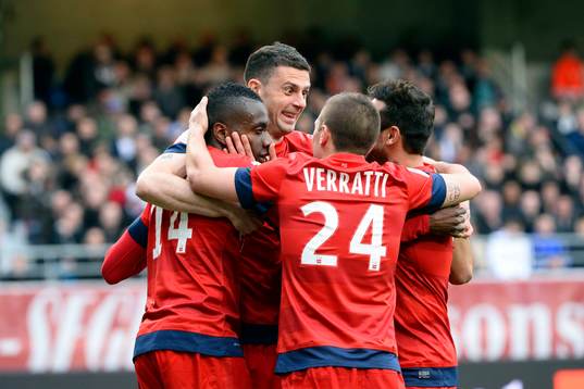  Blaise MATUIDI / Thiago MOTTA / Marco VERRATTI  - 13.04.2013 - Troyes / Paris Saint Germain - 32eme  Journee de Ligue 1 