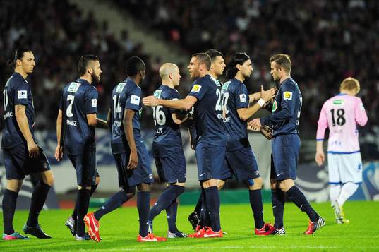 Joie Javier PASTORE - 17.04.2013 - Evian Thonon / Paris Saint Germain - 1/4Finale Coupe de France
