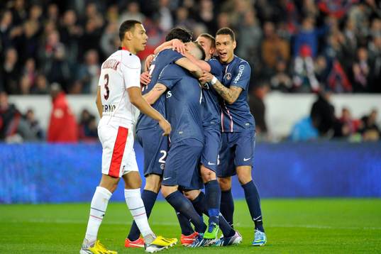  Joie du PSG - Jeremy MENEZ - 21.04.2013 - Paris Saint Germain / Nice - 33e journee de Ligue1