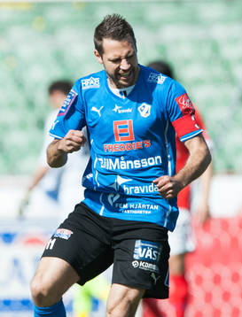  1-0,  Stefan Selakovic, Halmstad, jubel