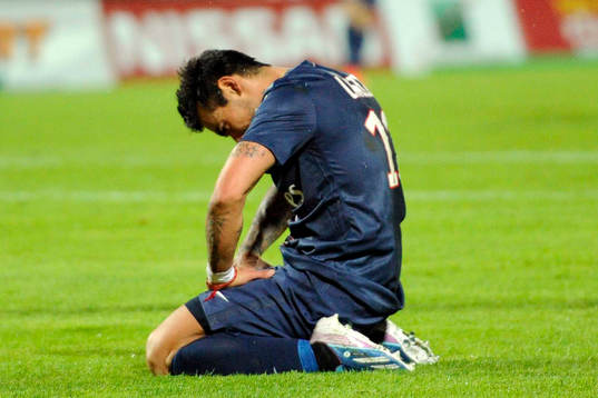 Deception Ezequiel LAVEZZI - 28.04.2013 - Evian Thonon /