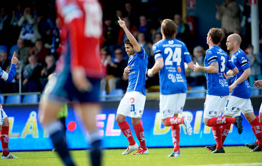  Åtvidabergs nr 25 Imad Zatra, jublar efter 1 - 0.