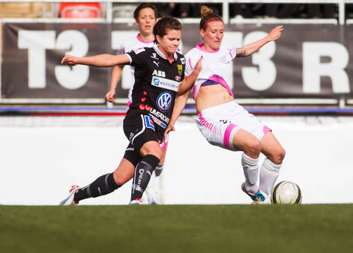 s nr 9, Hanna Folkesson, i omgång 4 i Damallsvenskan mellan Umeå IK FF och LdB FC Malmö
