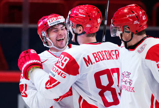 Danmarks Mads Bödker Mikkel Bödker jublar