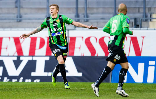  Andreas Drugge, Gais, jublar efter 0-1.