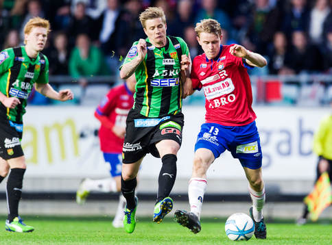  Närkamp mellan Andreas Drugge, Gais, och Johan Hedman, Örgryte.