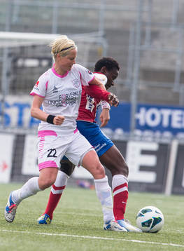   Kathleen Radtke LdB FC Malmö, Sarah Michael KIF Örebro.