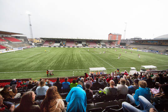  översikt på Behrn Arena i Örebro.
