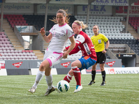  Sara Björk Gunnarsdottir FC Malmö, Domare Pernilla Larsson.