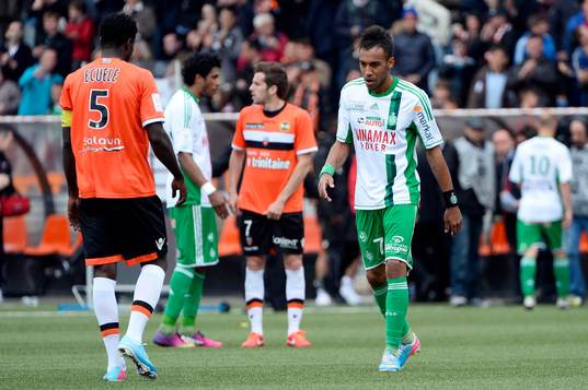  Bruno ECUELE MANGA / Pierre Emercick AUBAMEYANG - 12.05.2013 - Lorient / Saint Etienne - 36eme  Journee de Ligue 1 