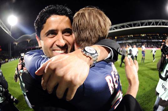  PSG Champion - Nasser AL KHELAIFI / David BECKHAM - 12.05.2013 - Lyon / Paris Saint Germain - 36e journee Ligue 1
