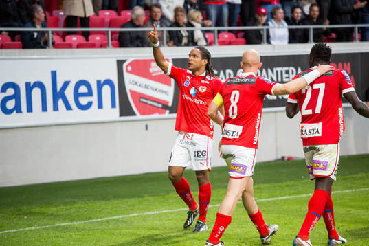  Jonathan Mcdonald, Kalmar FF, Henrik Rydström, Kalmar FF, Papa Diouf, Kalmar FF,  efter 3-1