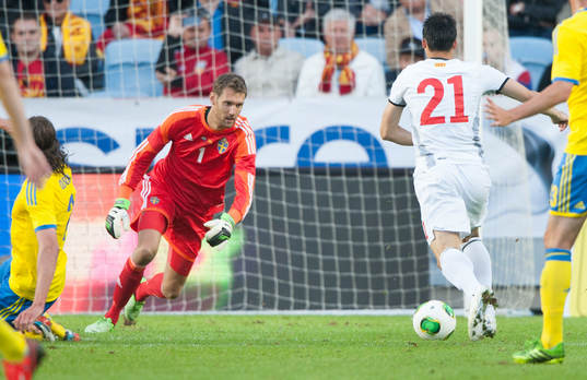 Friläge Mirko Ivanovski, Makedonien, mot Andreas Isaksson,