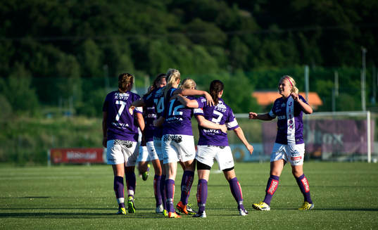 Annica Sjölund gör 2-1 till Jitex, jubel