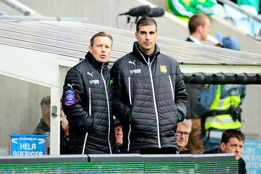  Thomas Askebrand, tränare och Dime Jankulovski, assisterande tränare, Gais.