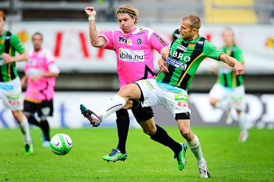 Martin Rudolfsson, Landskrona BOIS jagar Joel Johansson,