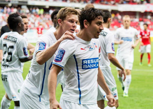  Alejandro Bedoya, Helsingborgs IF, Jubel efter 1-1