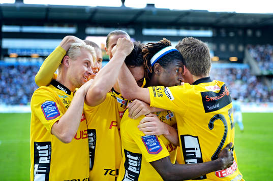 Elfsborgs Mohamed Bangura firas efter att han gjort 1-1