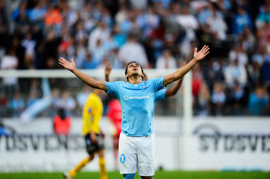 Malmö FFs Ricardo Ferreira Da Silva jublar efter att han gjort 2-1