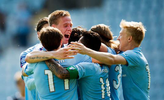 Malmö FFs Pontus Jansson jublar