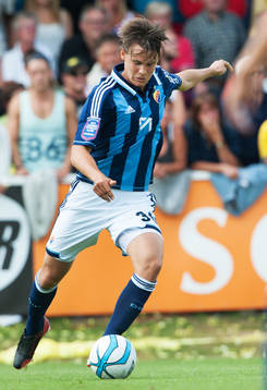  Philip Sparrdal Mantilla, Djurgården, i den allsvenska matchen mellan Mjällby och Djurgården.