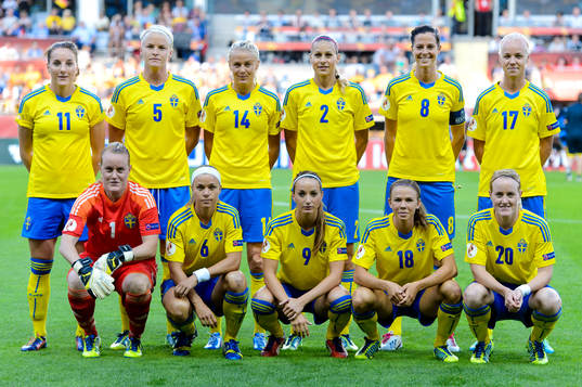 Sveriges startelva i semifinalen mellan Sverige och Tyskland