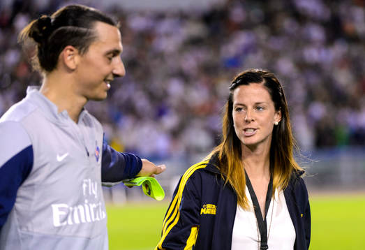 Paris Saint-Germans Zlatan Ibrahimovic och Lotta Schelin
