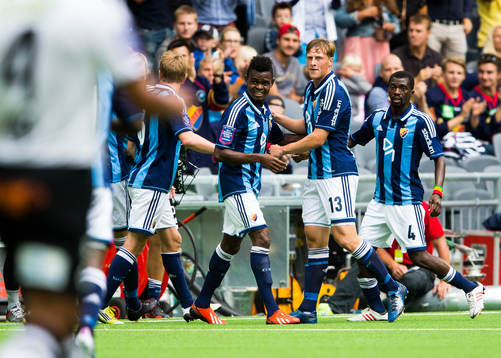 Djurgårdens Godsway Donyoh jublar