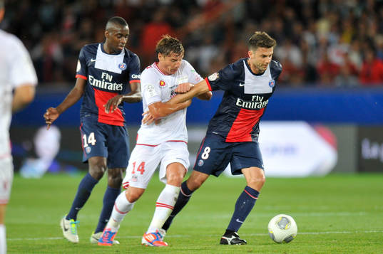  Mehdi MOSTEFA / Thiago MOTTA  - 18.08.2013 - Paris Saint Germain / Ajaccio - 2eme journee de Ligue 1