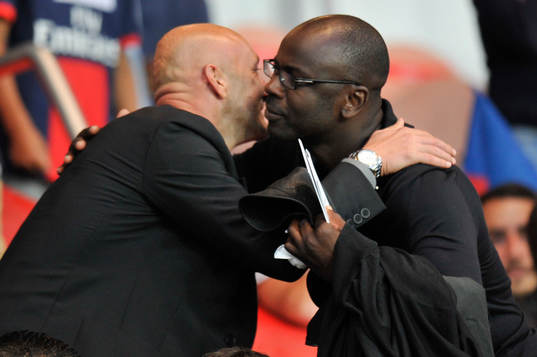  Fabien Barthez / Lilian THURAM  - 18.08.2013 - Paris Saint Germain / Ajaccio - 2eme journee de Ligue 1