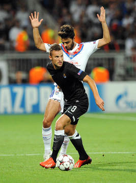  Clement GRENIER / Haris SEFEROVIC  - 20.08.2013 - Lyon / Real Sociedad - Ligue des Champions Play Off