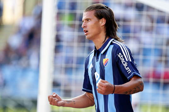 Djurgårdens Aleksandar Prijovic jublar