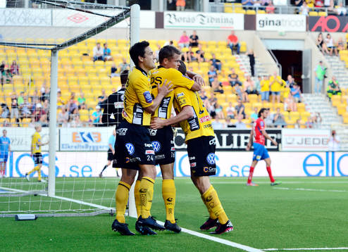 Elfsborgs Stefan Ishizaki Viktor Claesson och James Keene