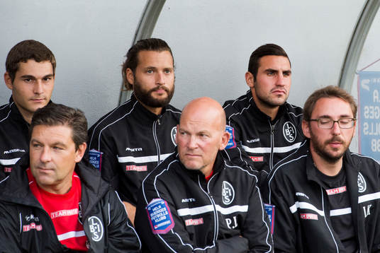 Landskrona BOIS Alexander Nilsson satt på bänken i