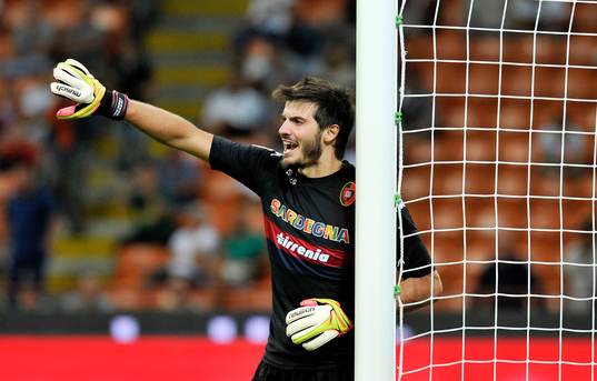  Michael Agazzi - 01.09.2013 - Milan AC / Cagliari - 2eme journee de Serie A